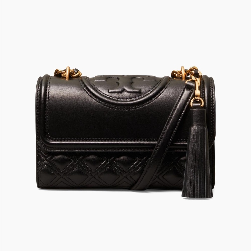 Tory Burch Small Fleming Convertible Shoulder Bag Black NWT